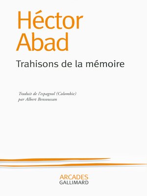 cover image of Trahisons de la mémoire